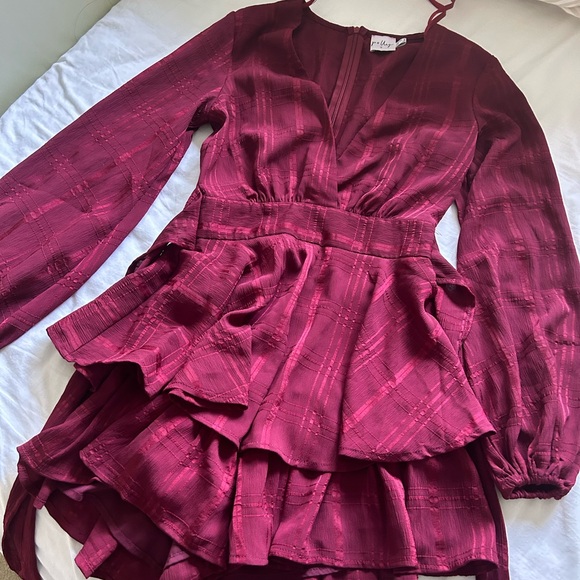 Princess polly String of Stars Romper playsuit wine size 0 - Picture 2 of 3